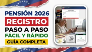 Cómo registrarse para la pensión en Venezuela 2026 – Paso a paso