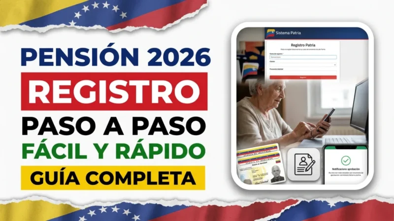 Cómo registrarse para la pensión en Venezuela 2026 – Paso a paso