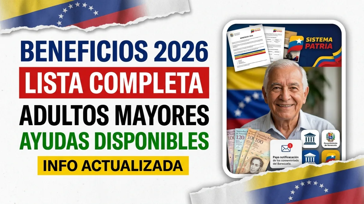 Beneficios para adultos mayores en Venezuela 2026 – Lista completa
