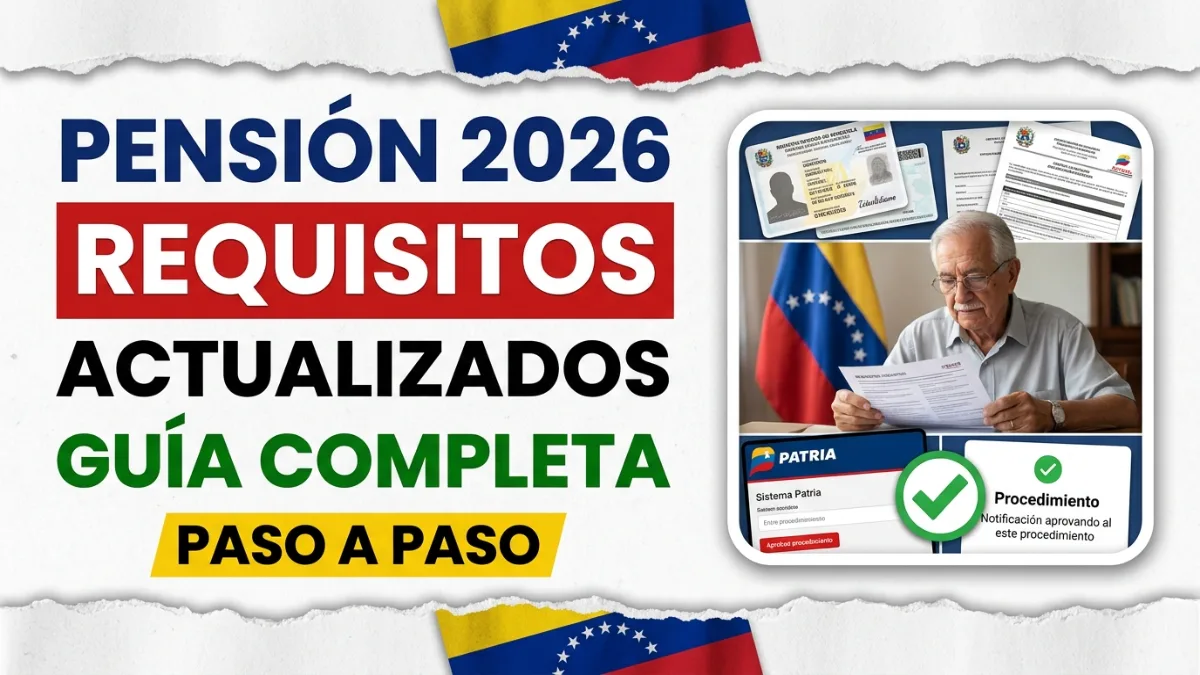Requisitos para pensión en Venezuela 2026 – Guía actualizada