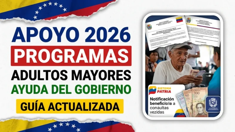 Programas de apoyo del gobierno para adultos mayores en Venezuela 2026