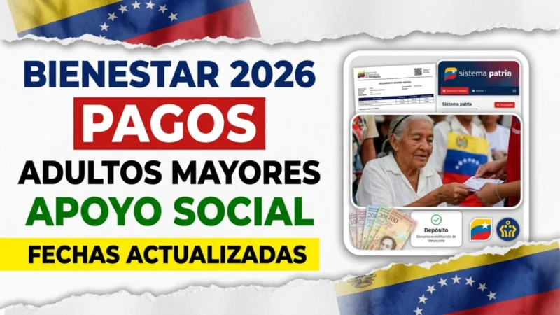 Pagos de bienestar social para adultos mayores en Venezuela 2026