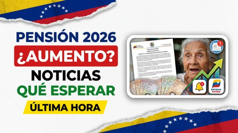 Noticias sobre aumento de pensión en Venezuela 2026 – Qué esperar