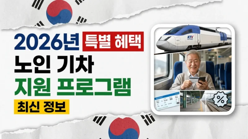 2026년 한국 노인 특별 기차 혜택