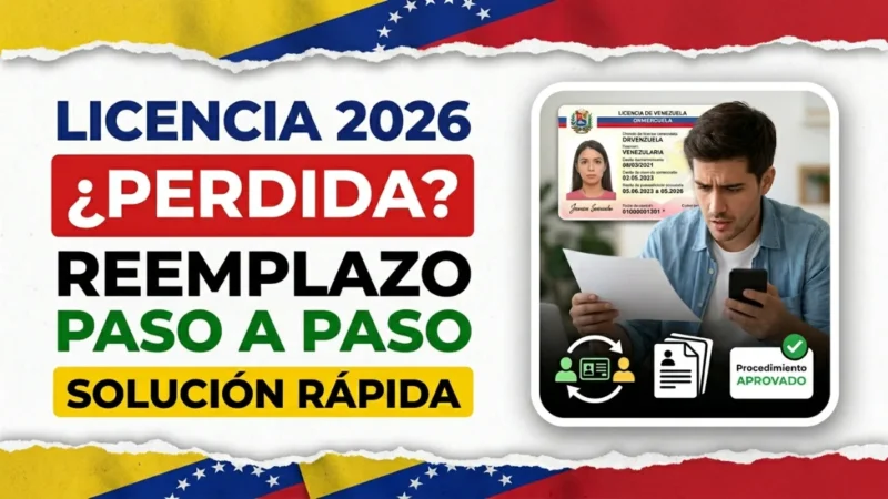 ¿Perdiste tu licencia de conducir en Venezuela? Así puedes reemplazarla en 2026