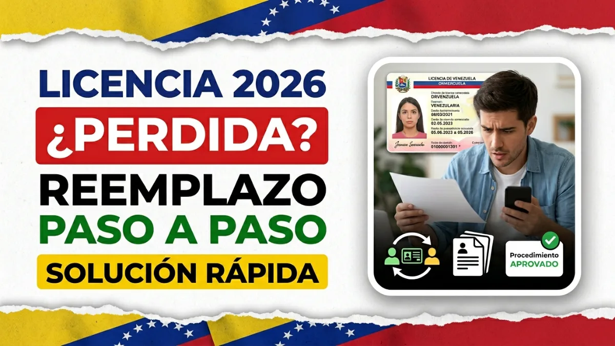 ¿Perdiste tu licencia de conducir en Venezuela? Así puedes reemplazarla en 2026