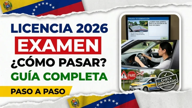 Proceso de examen de licencia de conducir en Venezuela 2026: guía completa