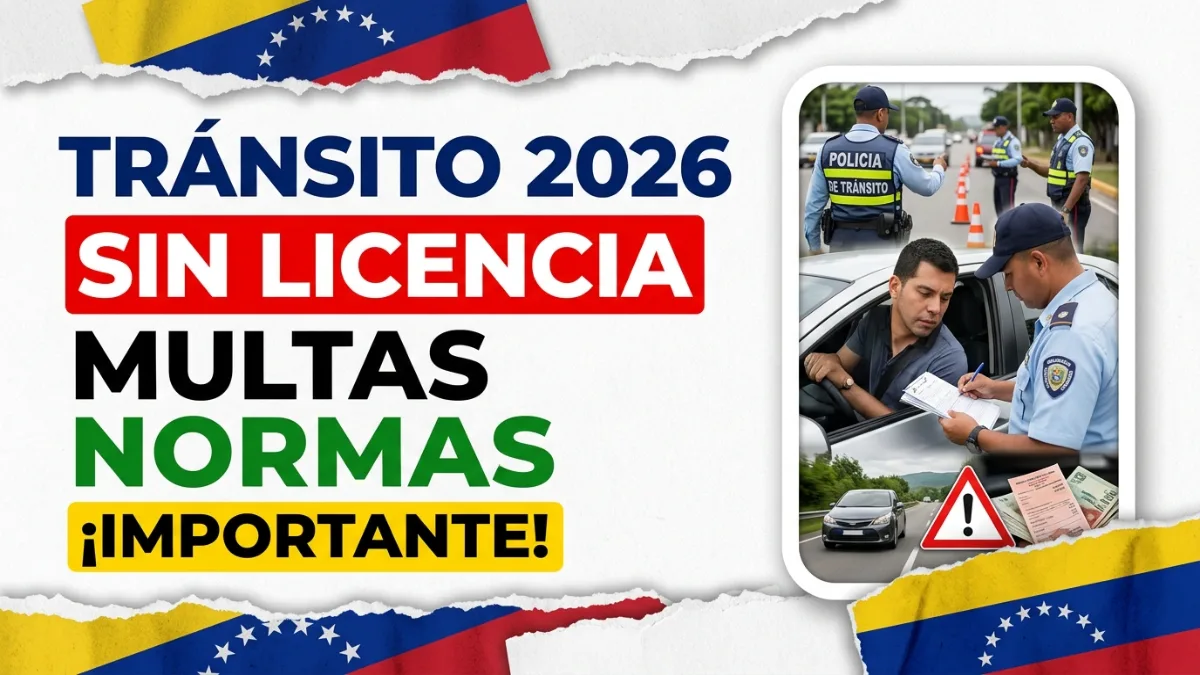 Conducir sin licencia en Venezuela 2026: multas y normas