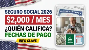 Pagos mensuales de $2,000 del Seguro Social en 2026: quién califica y fechas de pago