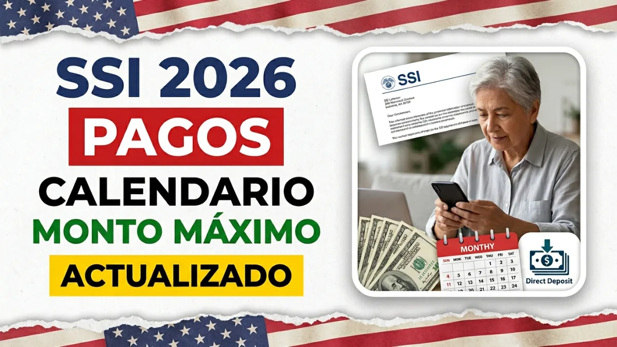 Pagos del SSI en 2026: calendario actualizado y monto máximo del beneficio explicado