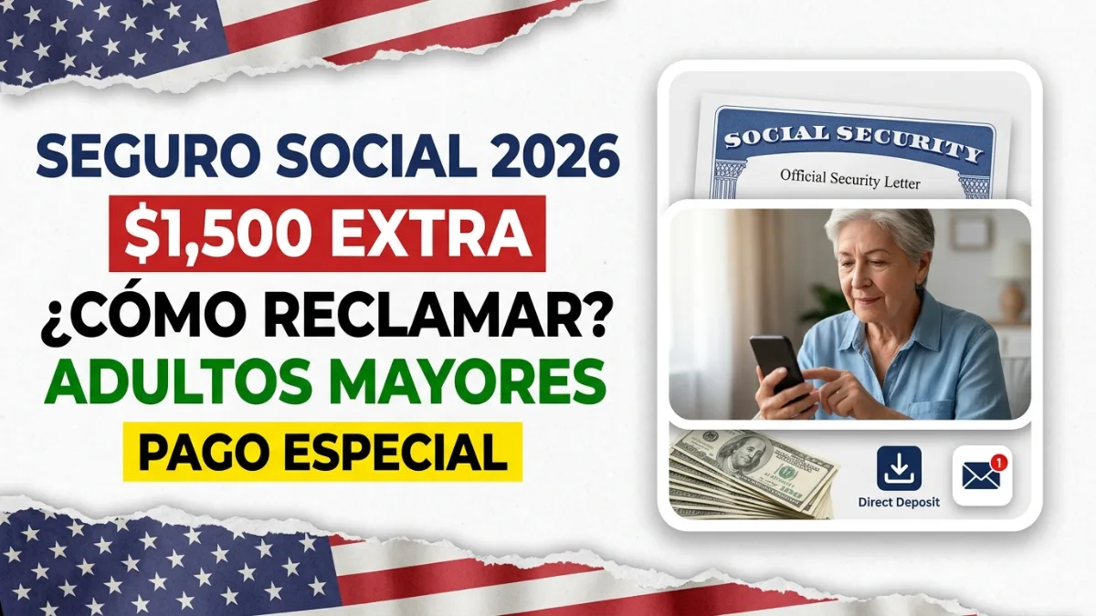 Bono adicional de $1,500 del Seguro Social en 2026: cómo pueden reclamarlo los adultos mayores
