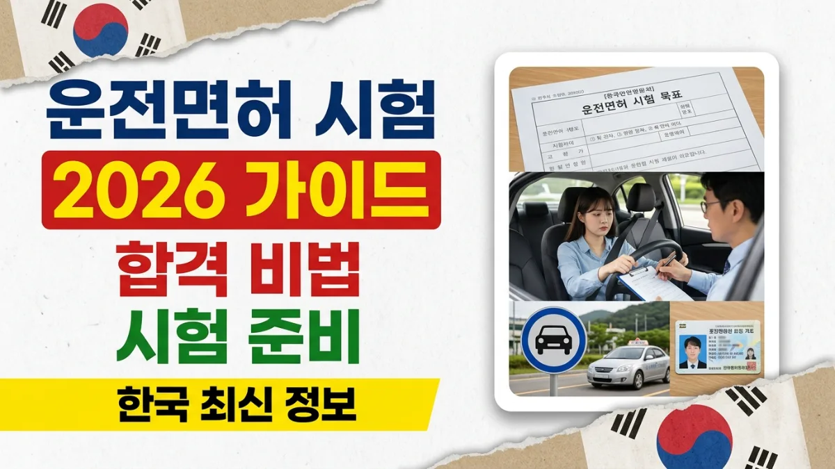 2026년 한국 운전면허 시험 가이드2026년 한국 운전면허 시험 가이드