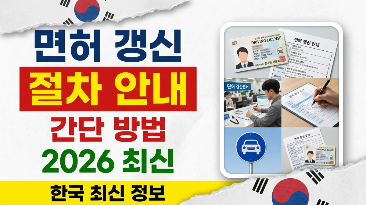 한국 운전면허 갱신 절차 안내