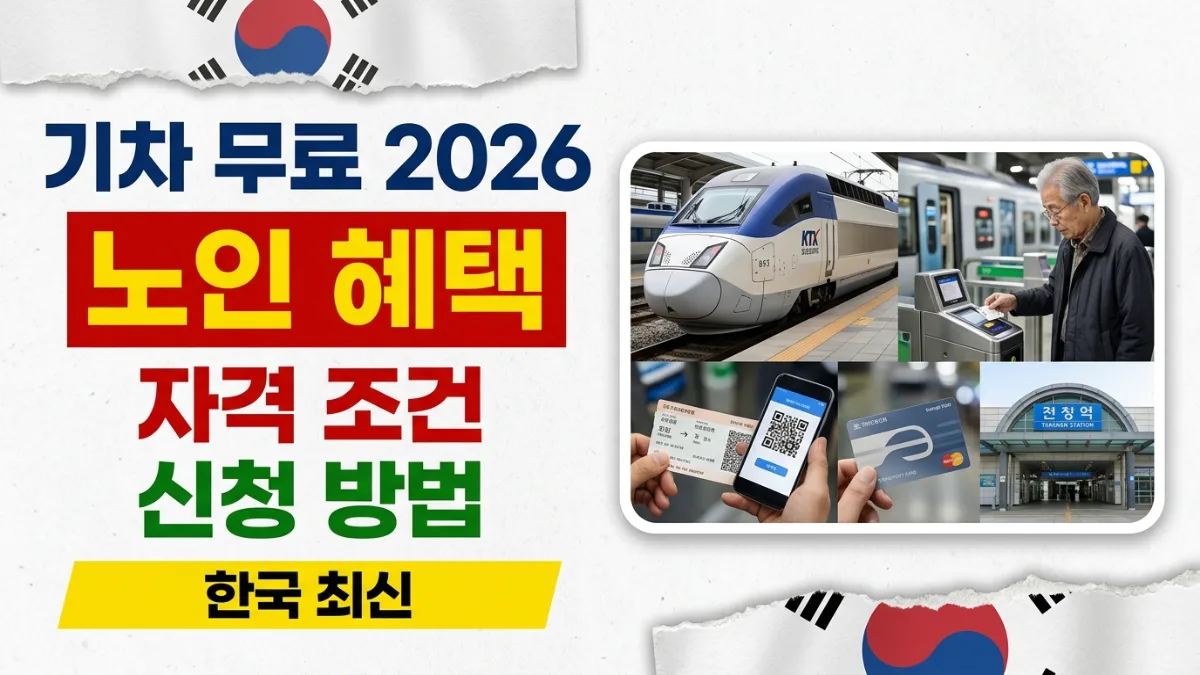 2026년 한국 노인 무료 기차 이용 – 자격 및 신청 방법