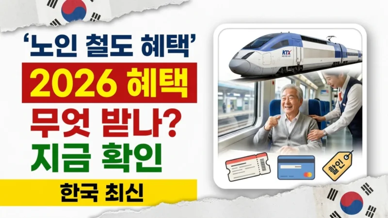 2026년 한국 노인 철도 혜택 – 받을 수 있는 혜택