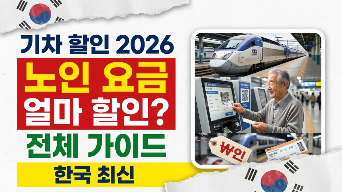 2026년 한국 노인 기차 요금 할인 – 전체 가이드