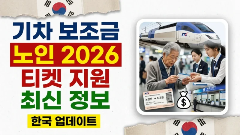 2026년 한국 노인 기차 티켓 보조금 – 최신 정보