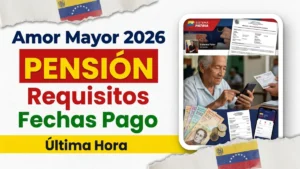 Pensión Amor Mayor 2026 – Requisitos y fechas de pago en Venezuela