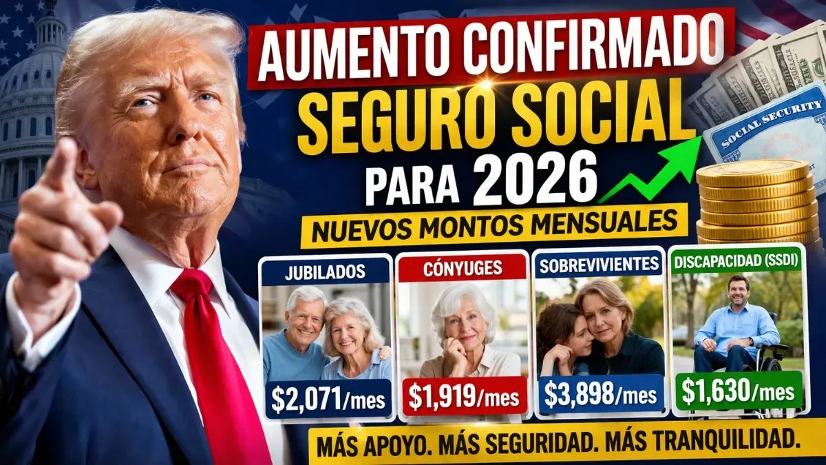 El Seguro Social en Estados Unidos tendrá un aumento confirmado en 2026